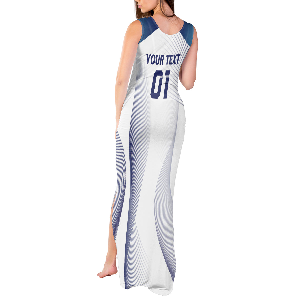 Personalized England 2024 Football Tank Maxi Dress Come On The Three Lions - Wonder Print Shop