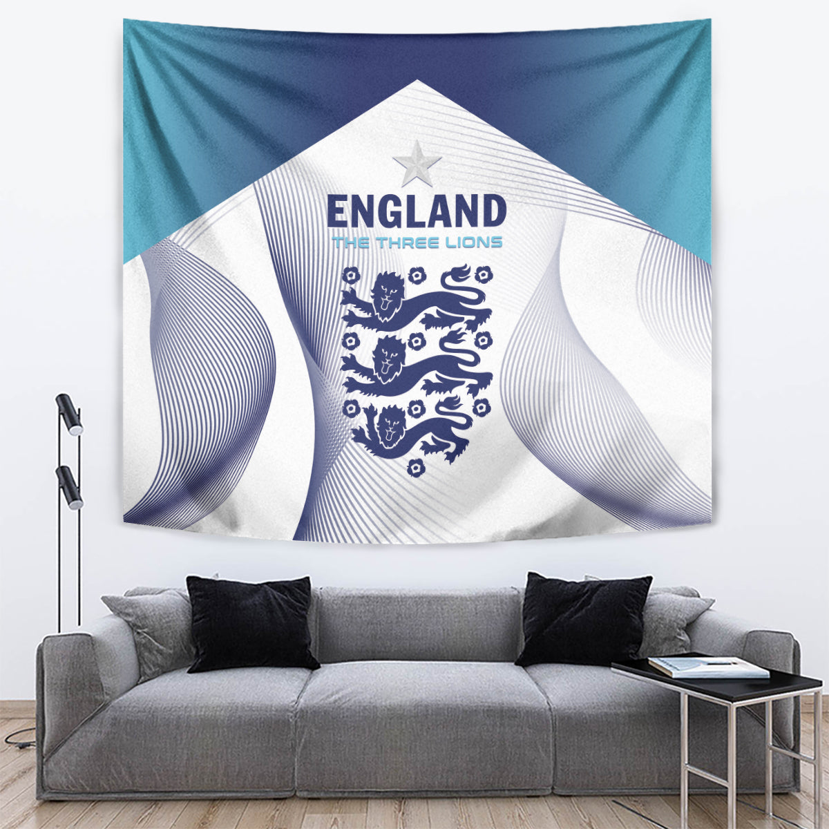 England 2024 Football Tapestry Come On The Three Lions - Wonder Print Shop