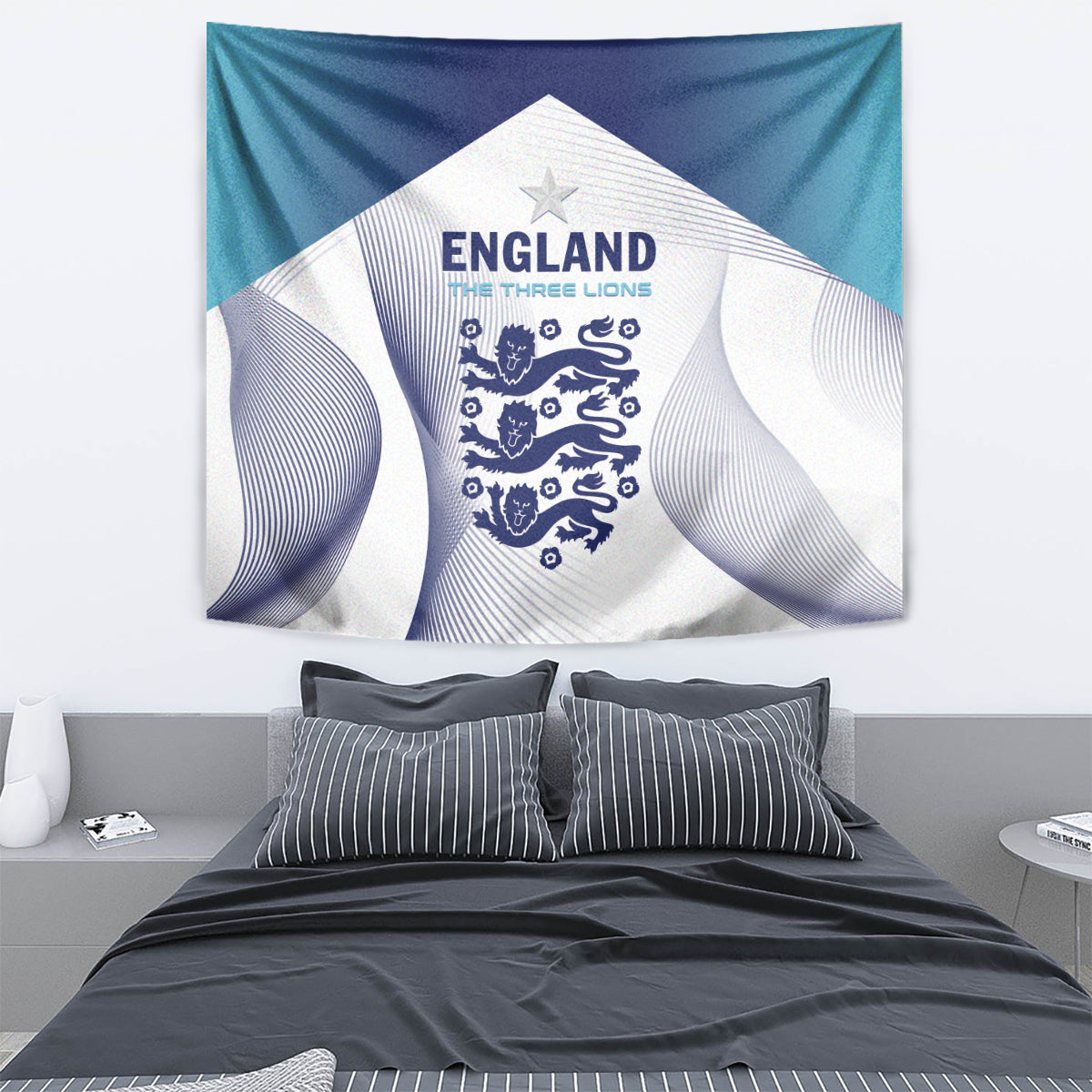 England 2024 Football Tapestry Come On The Three Lions - Wonder Print Shop