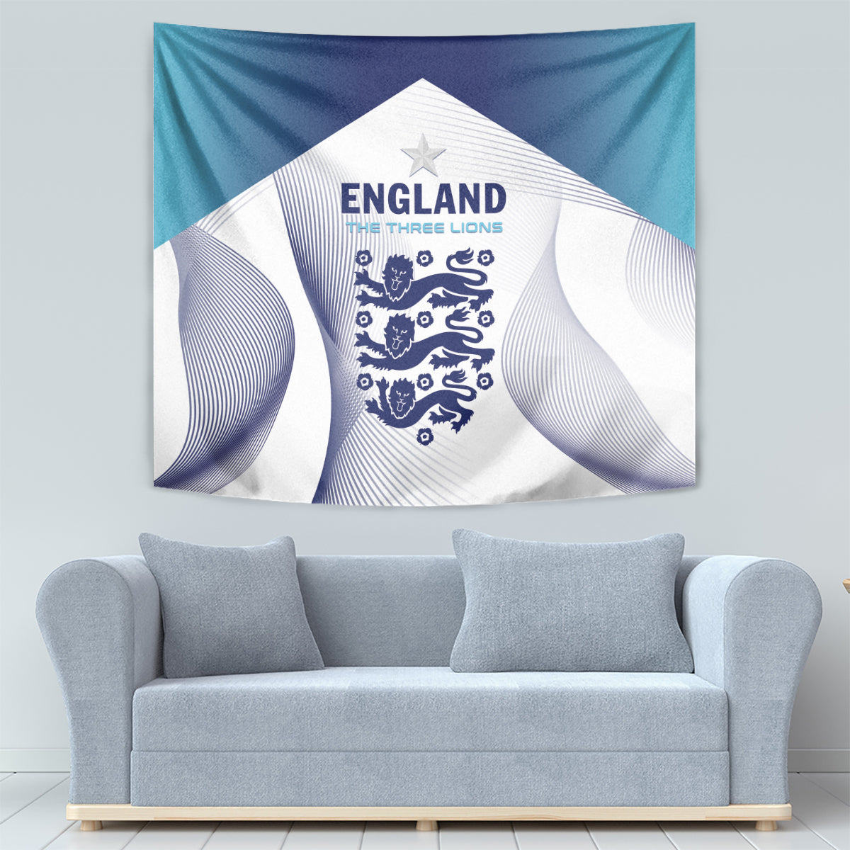 England 2024 Football Tapestry Come On The Three Lions - Wonder Print Shop