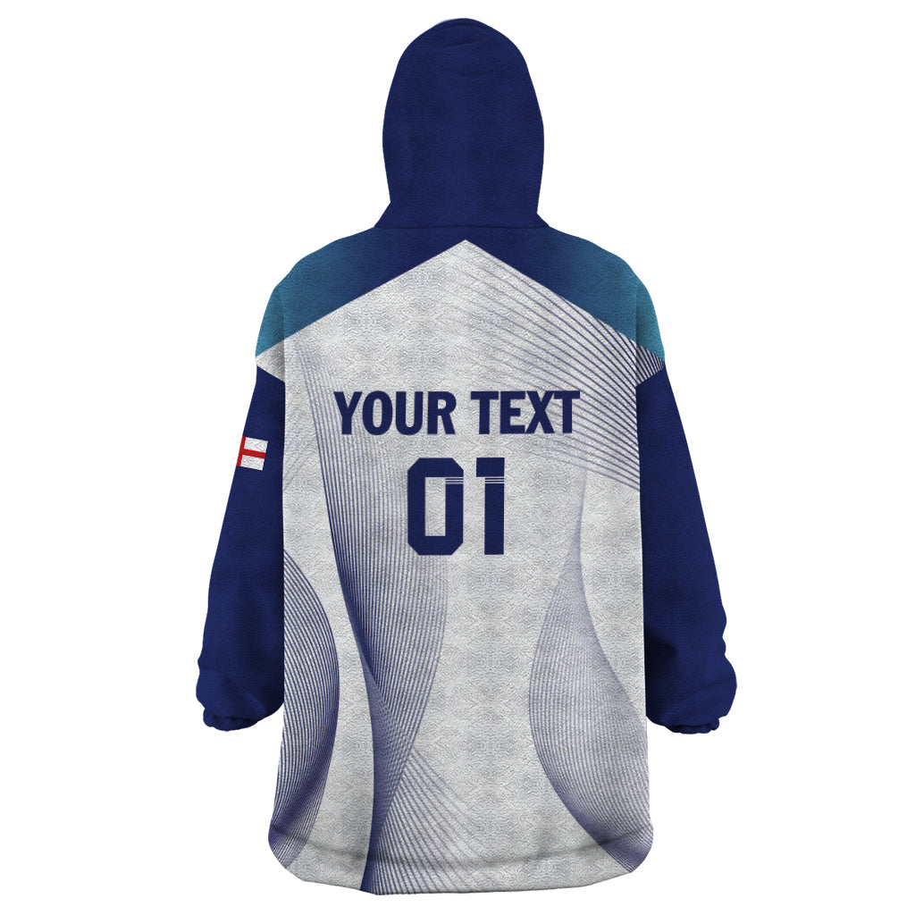 Personalized England 2024 Football Wearable Blanket Hoodie Come On The Three Lions - Wonder Print Shop