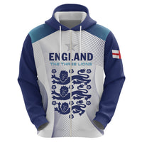 Personalized England 2024 Football Zip Hoodie Come On The Three Lions - Wonder Print Shop