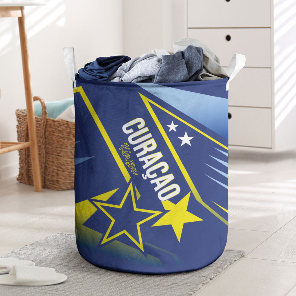 Country of Curacao Laundry Basket Proud of Our Flag