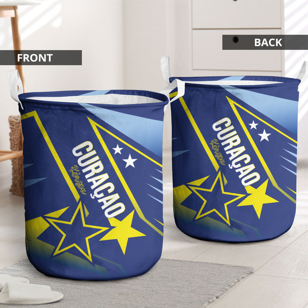 Country of Curacao Laundry Basket Proud of Our Flag