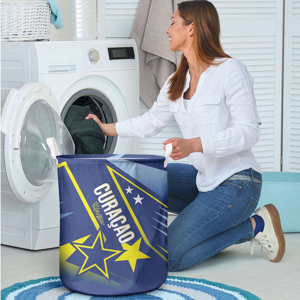 Country of Curacao Laundry Basket Proud of Our Flag