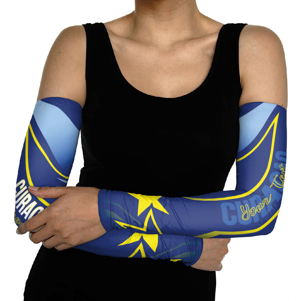 Personalized Country of Curacao Arm Sleeves Proud of Our Flag