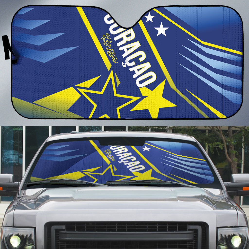 Country of Curacao Auto Sun Shade Proud of Our Flag
