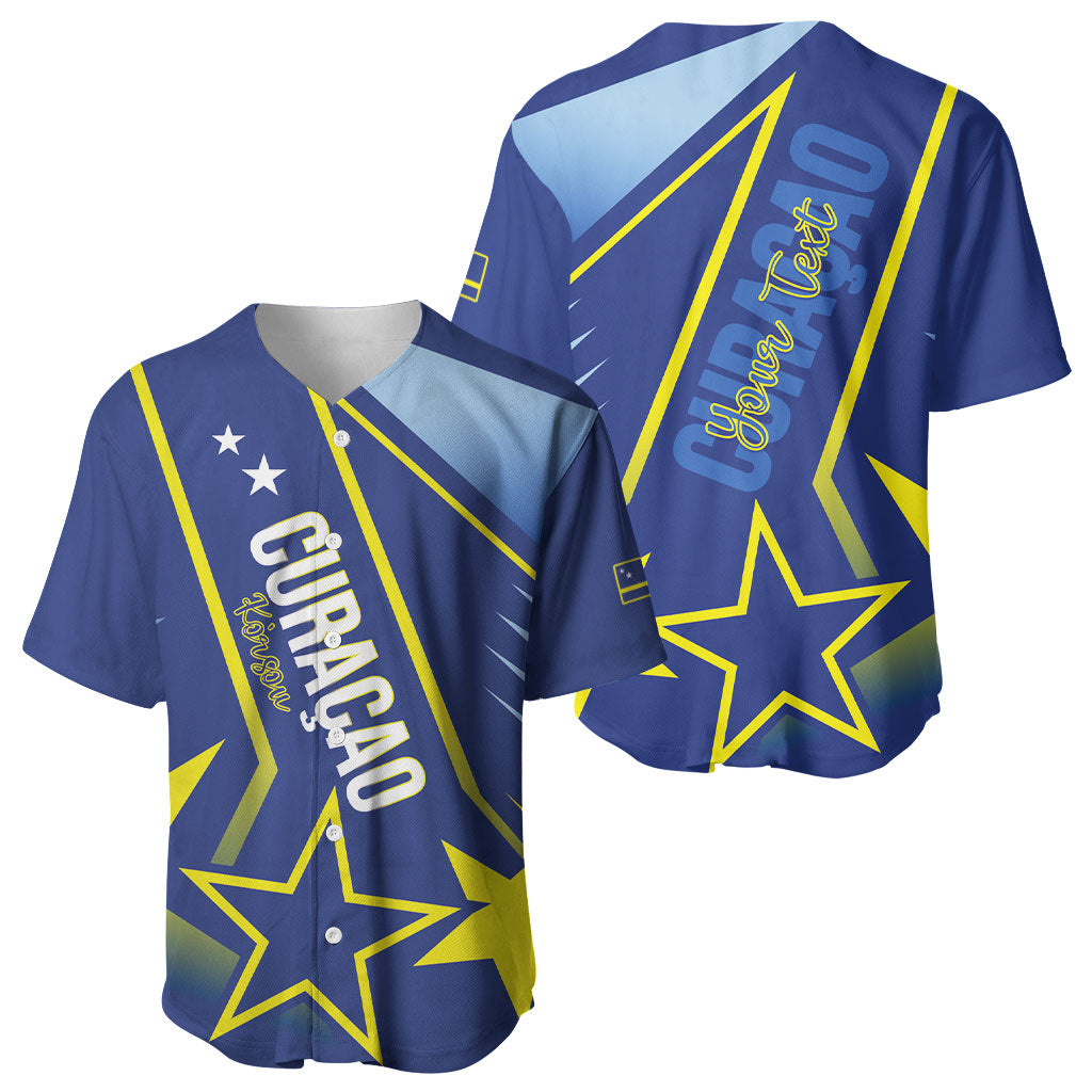 Personalized Country of Curacao Baseball Jersey Proud of Our Flag