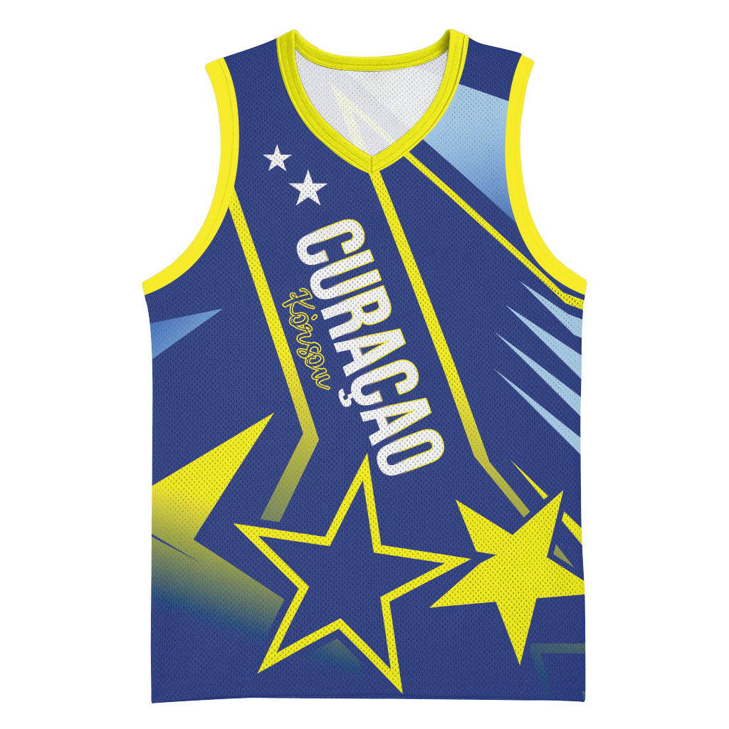 Personalized Country of Curacao Basketball Jersey Proud of Our Flag