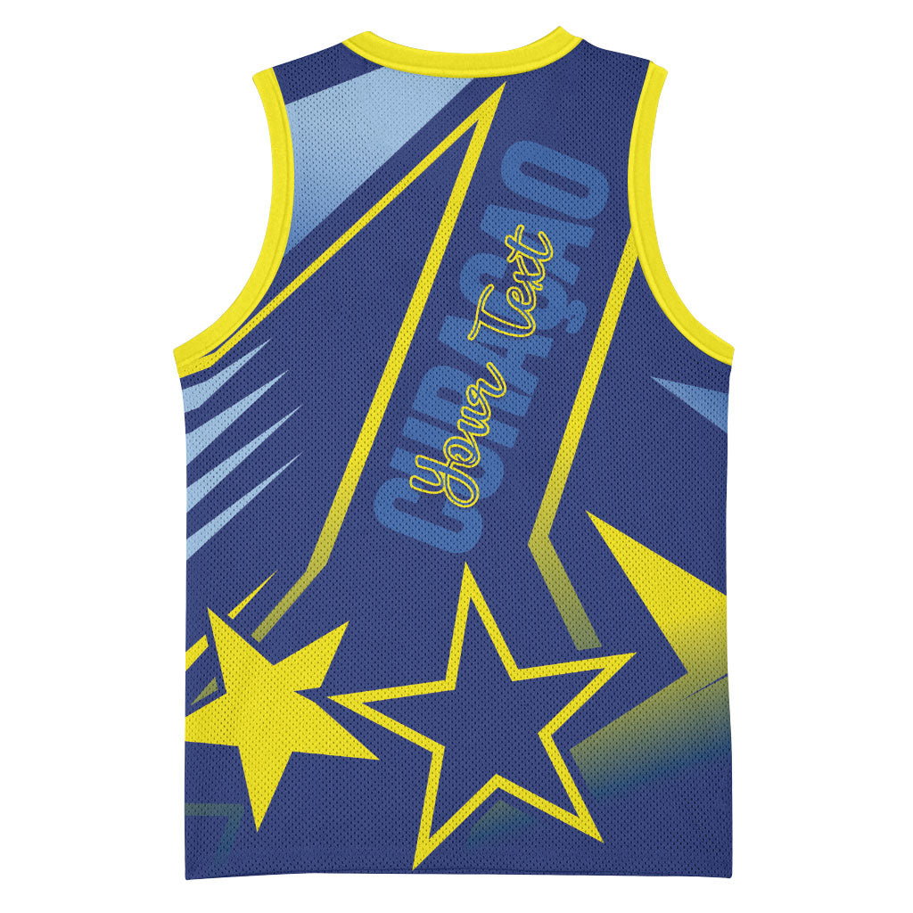 Personalized Country of Curacao Basketball Jersey Proud of Our Flag
