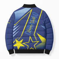 Personalized Country of Curacao Bomber Puffer Jacket Proud of Our Flag