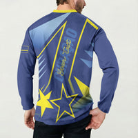 Personalized Country of Curacao Button Sweatshirt Proud of Our Flag