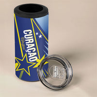Personalized Country of Curacao 4 in 1 Can Cooler Tumbler Proud of Our Flag