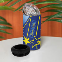 Personalized Country of Curacao 4 in 1 Can Cooler Tumbler Proud of Our Flag
