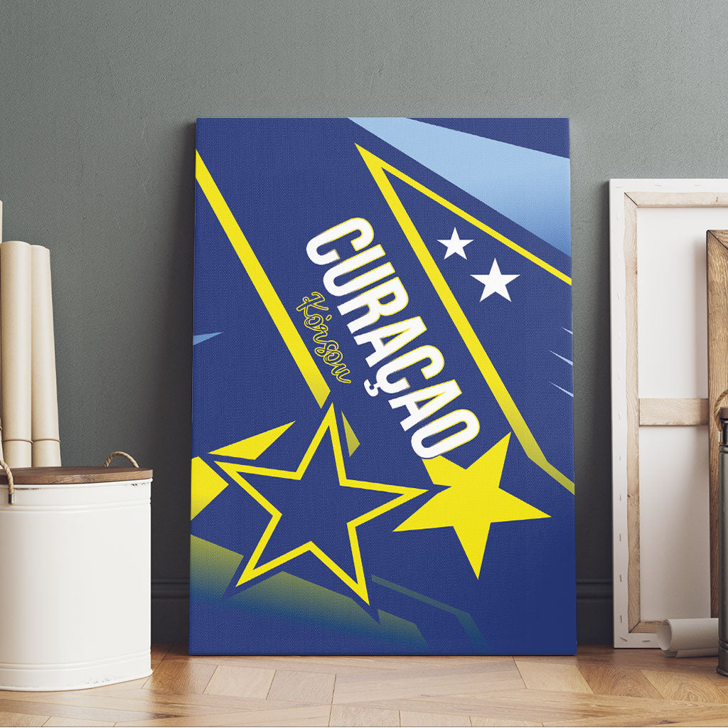 Country of Curacao Canvas Wall Art Proud of Our Flag