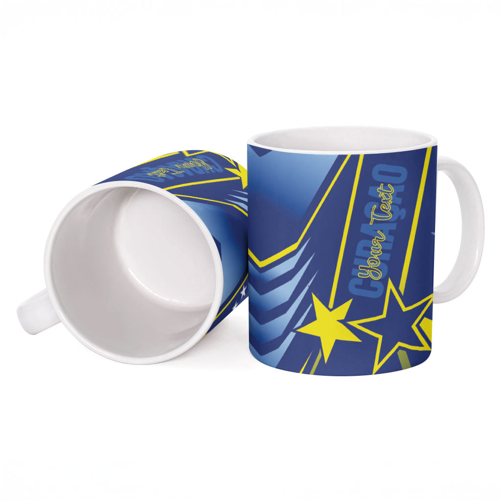Personalized Country of Curacao Ceramic Mug Proud of Our Flag