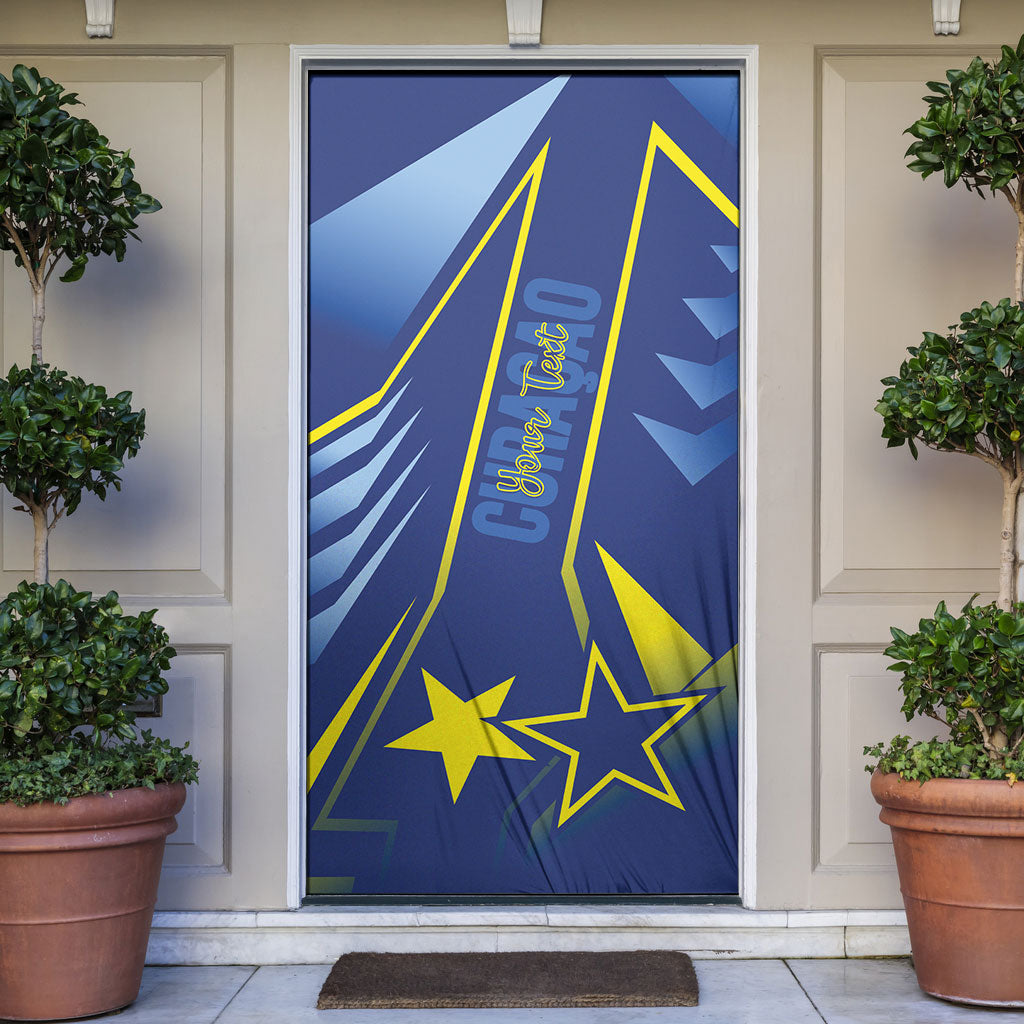 Personalized Country of Curacao Door Cover Proud of Our Flag