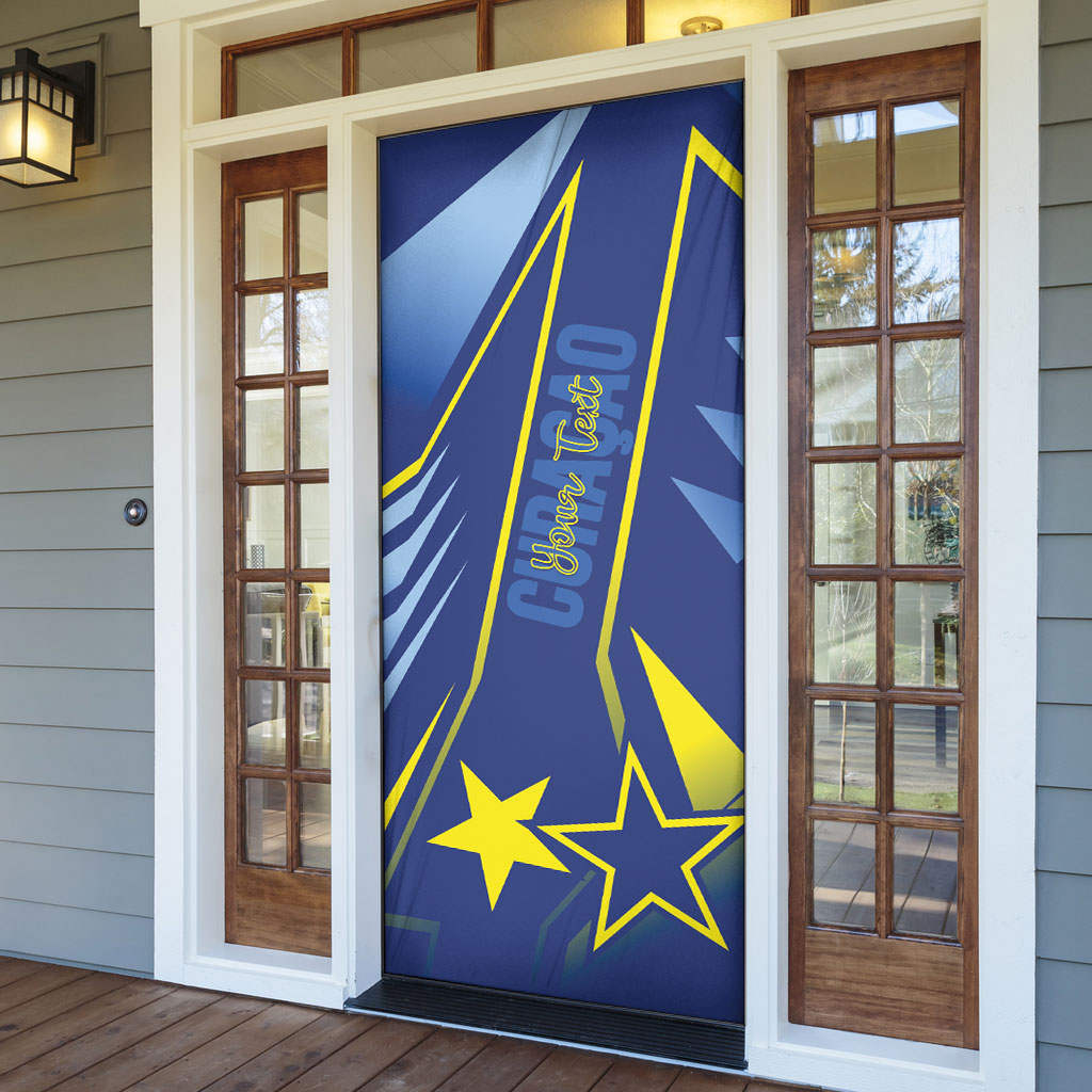 Personalized Country of Curacao Door Cover Proud of Our Flag