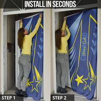 Personalized Country of Curacao Door Cover Proud of Our Flag