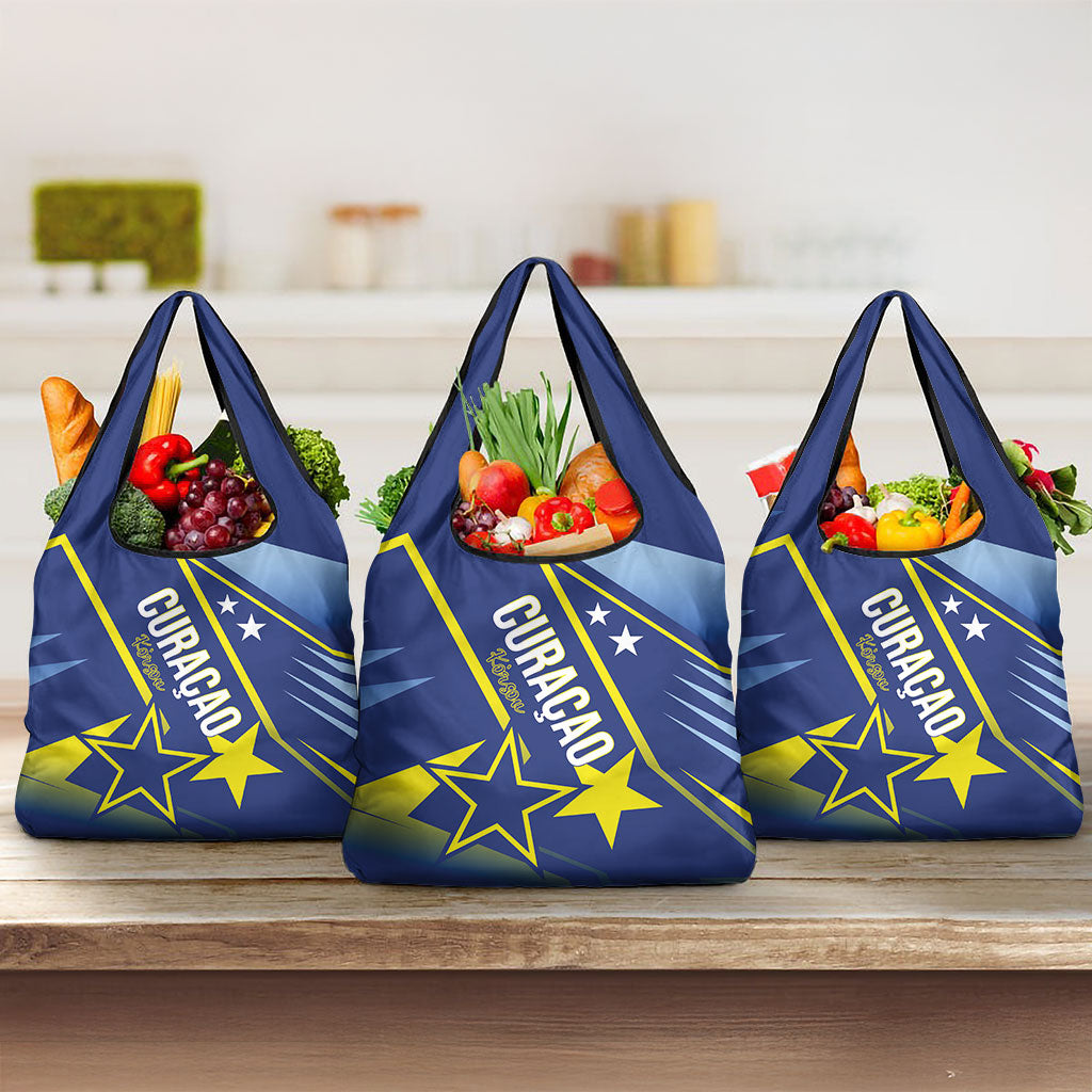 Country of Curacao Grocery Bag Proud of Our Flag