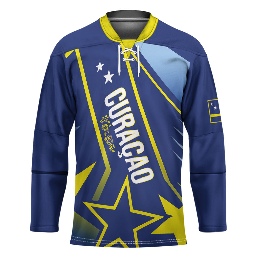 Personalized Country of Curacao Hockey Jersey Proud of Our Flag