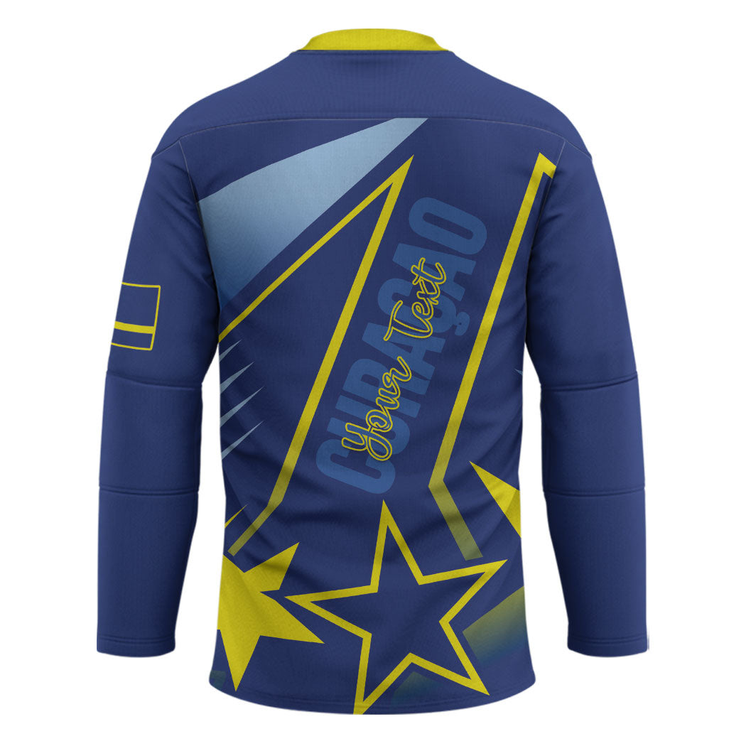Personalized Country of Curacao Hockey Jersey Proud of Our Flag