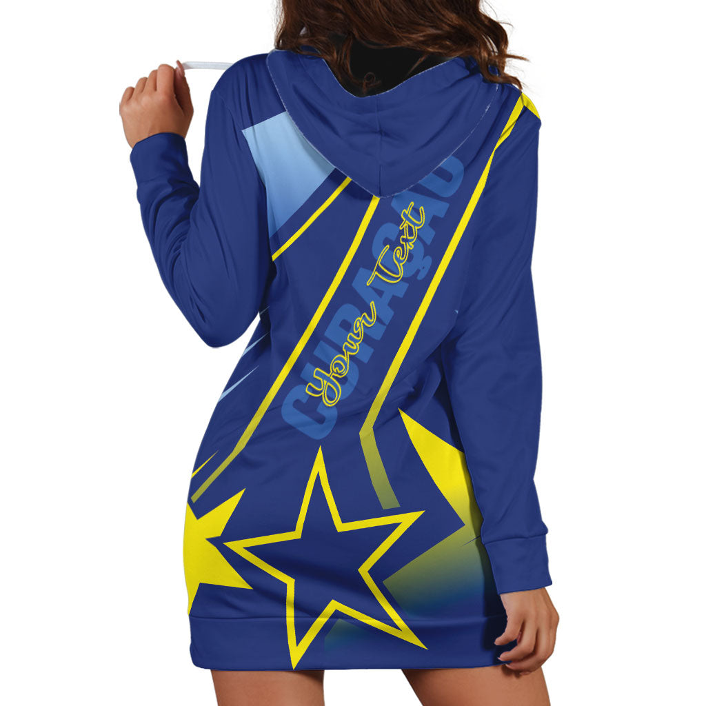 Personalized Country of Curacao Hoodie Dress Proud of Our Flag