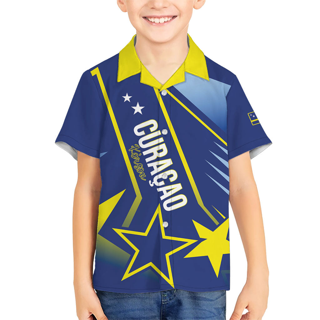 Personalized Country of Curacao Kid Hawaiian Shirt Proud of Our Flag