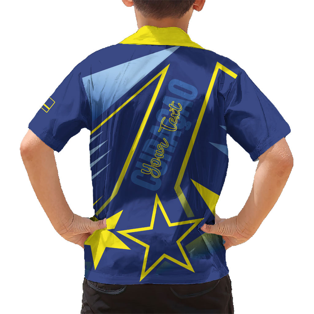 Personalized Country of Curacao Kid Hawaiian Shirt Proud of Our Flag