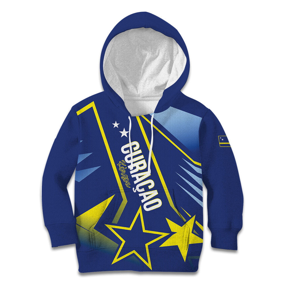 Personalized Country of Curacao Kid Hoodie Proud of Our Flag