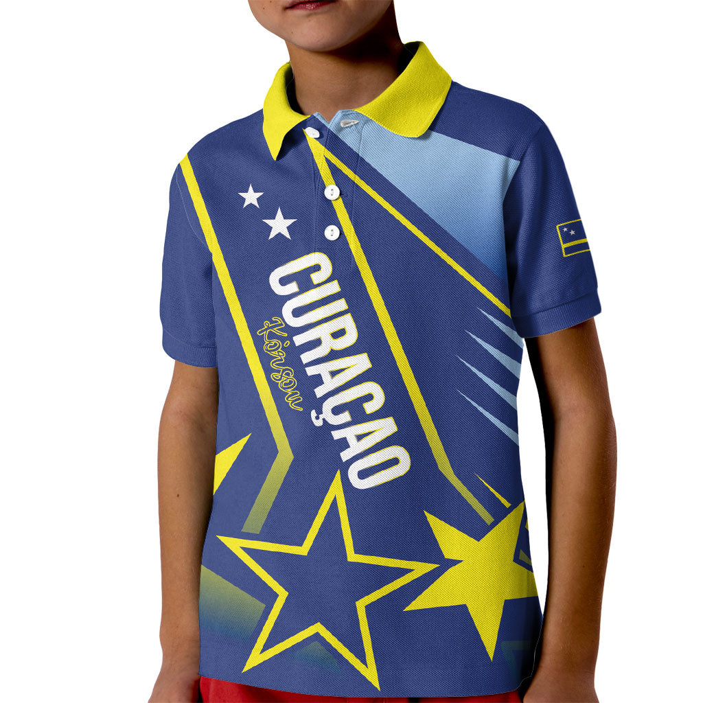 Personalized Country of Curacao Kid Polo Shirt Proud of Our Flag