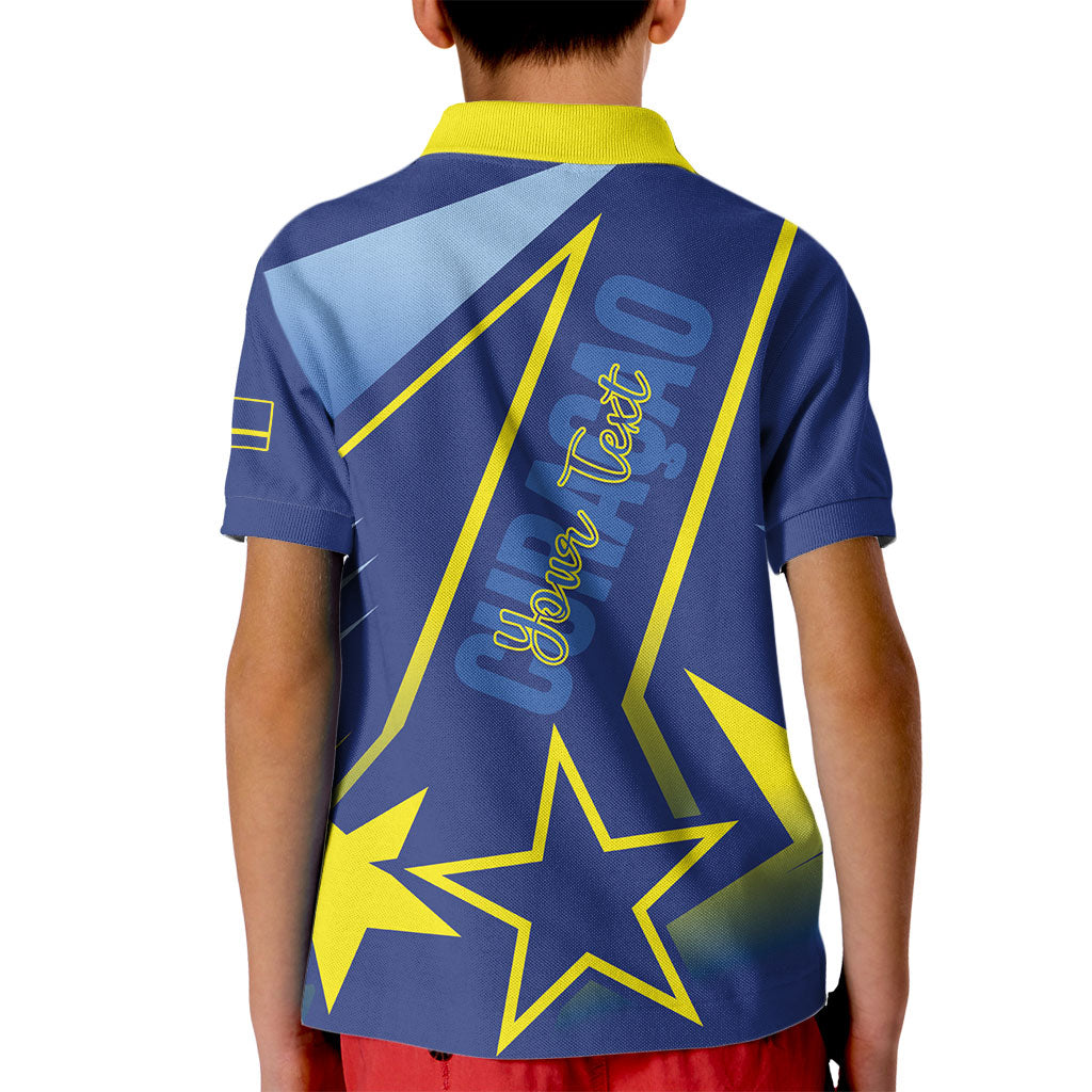 Personalized Country of Curacao Kid Polo Shirt Proud of Our Flag