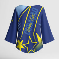 Personalized Country of Curacao Kimono Sleeve Blouse Proud of Our Flag