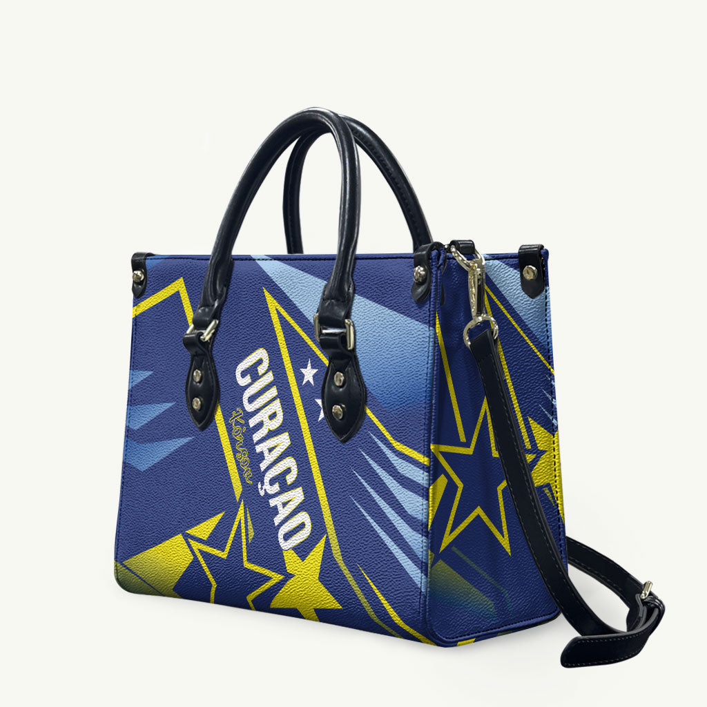 Country of Curacao Leather Bag Proud of Our Flag