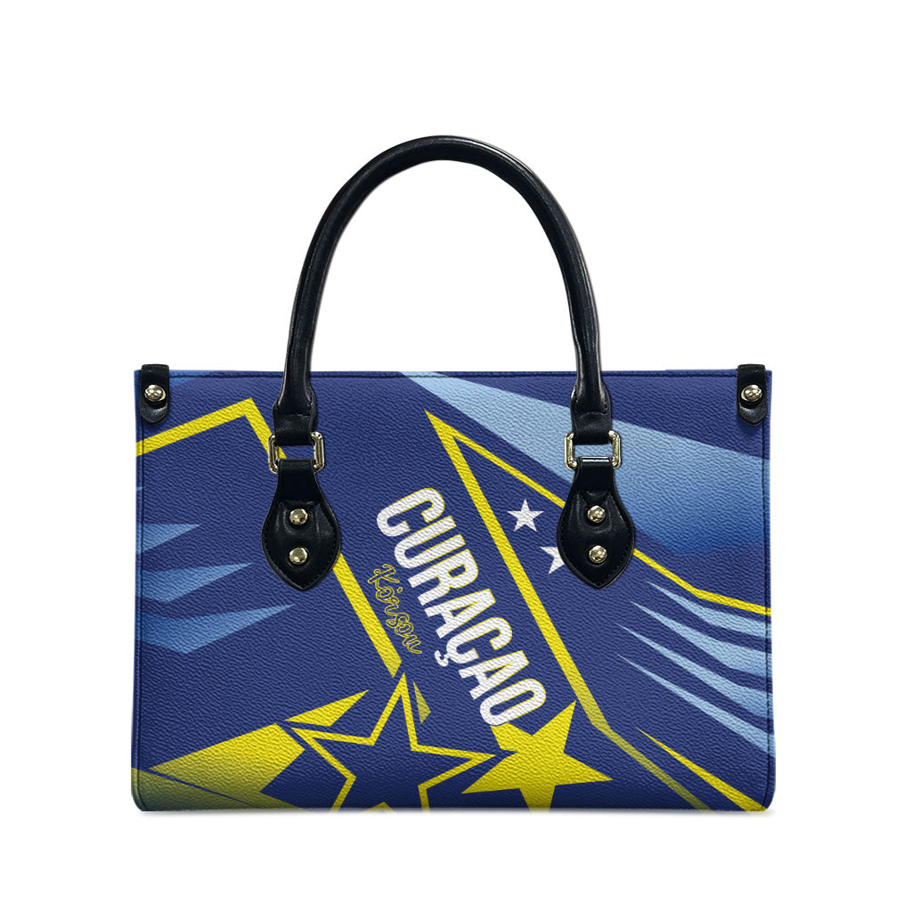 Country of Curacao Leather Bag Proud of Our Flag