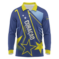 Personalized Country of Curacao Long Sleeve Polo Shirt Proud of Our Flag