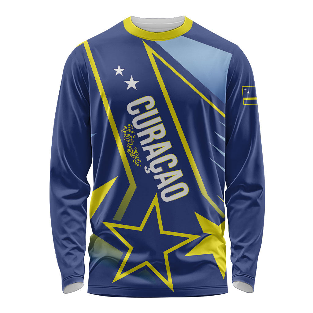 Personalized Country of Curacao Long Sleeve Shirt Proud of Our Flag