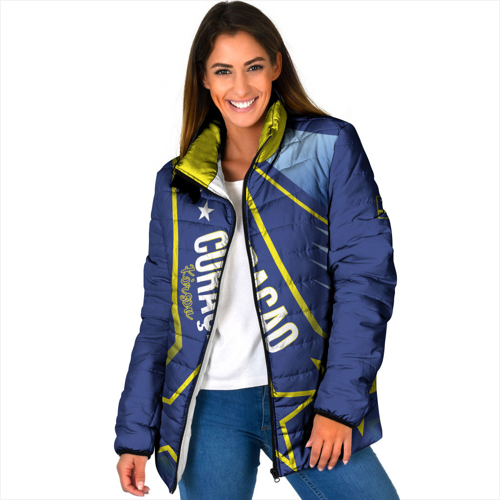 Personalized Country of Curacao Padded Jacket Proud of Our Flag