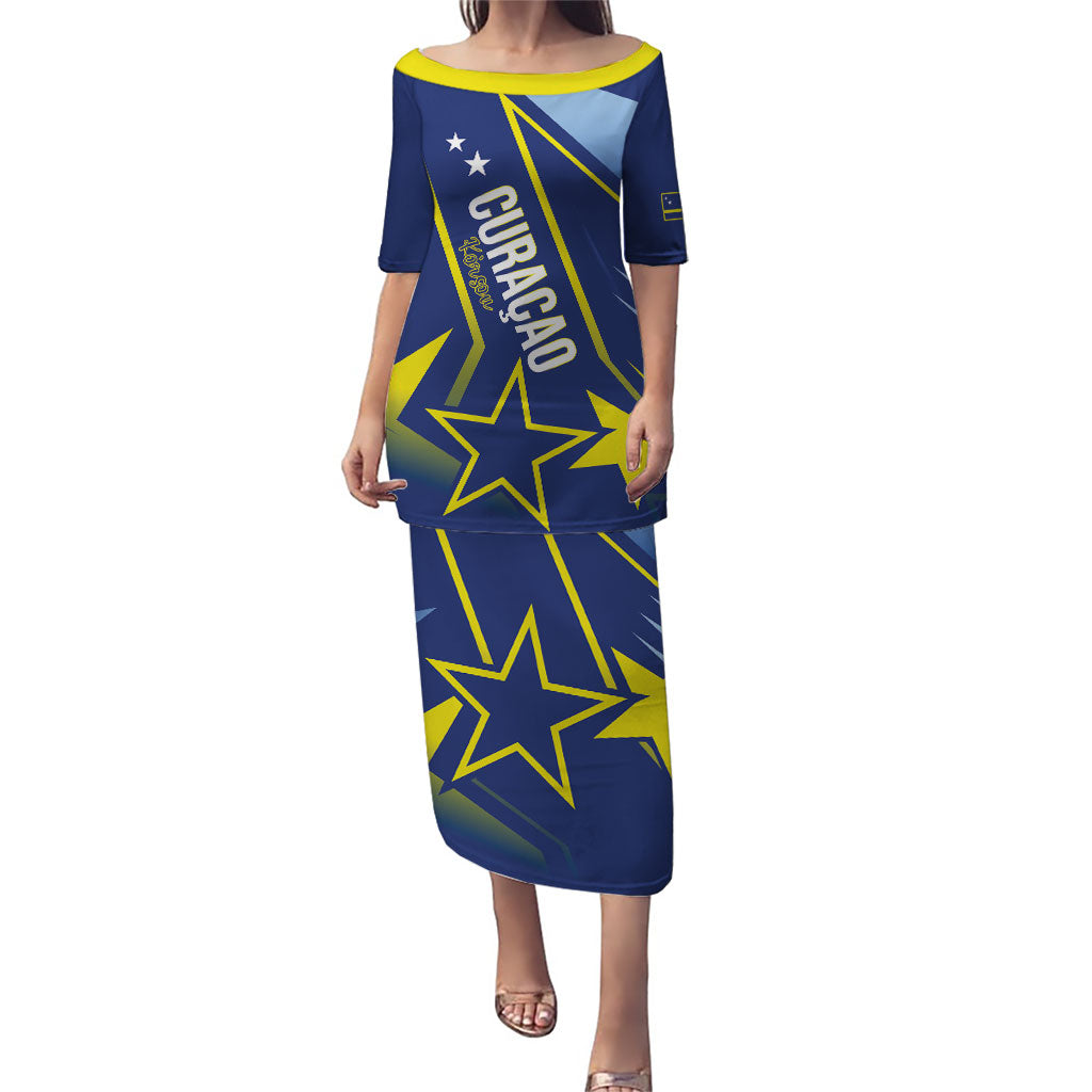 Personalized Country of Curacao Puletasi Proud of Our Flag