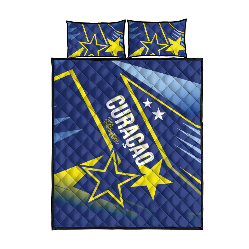 Country of Curacao Quilt Bed Set Proud of Our Flag