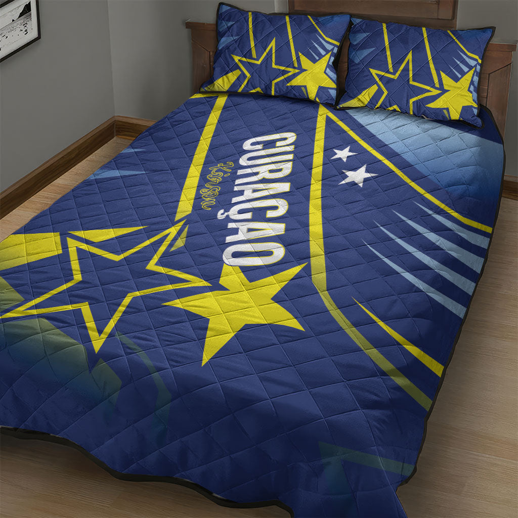 Country of Curacao Quilt Bed Set Proud of Our Flag