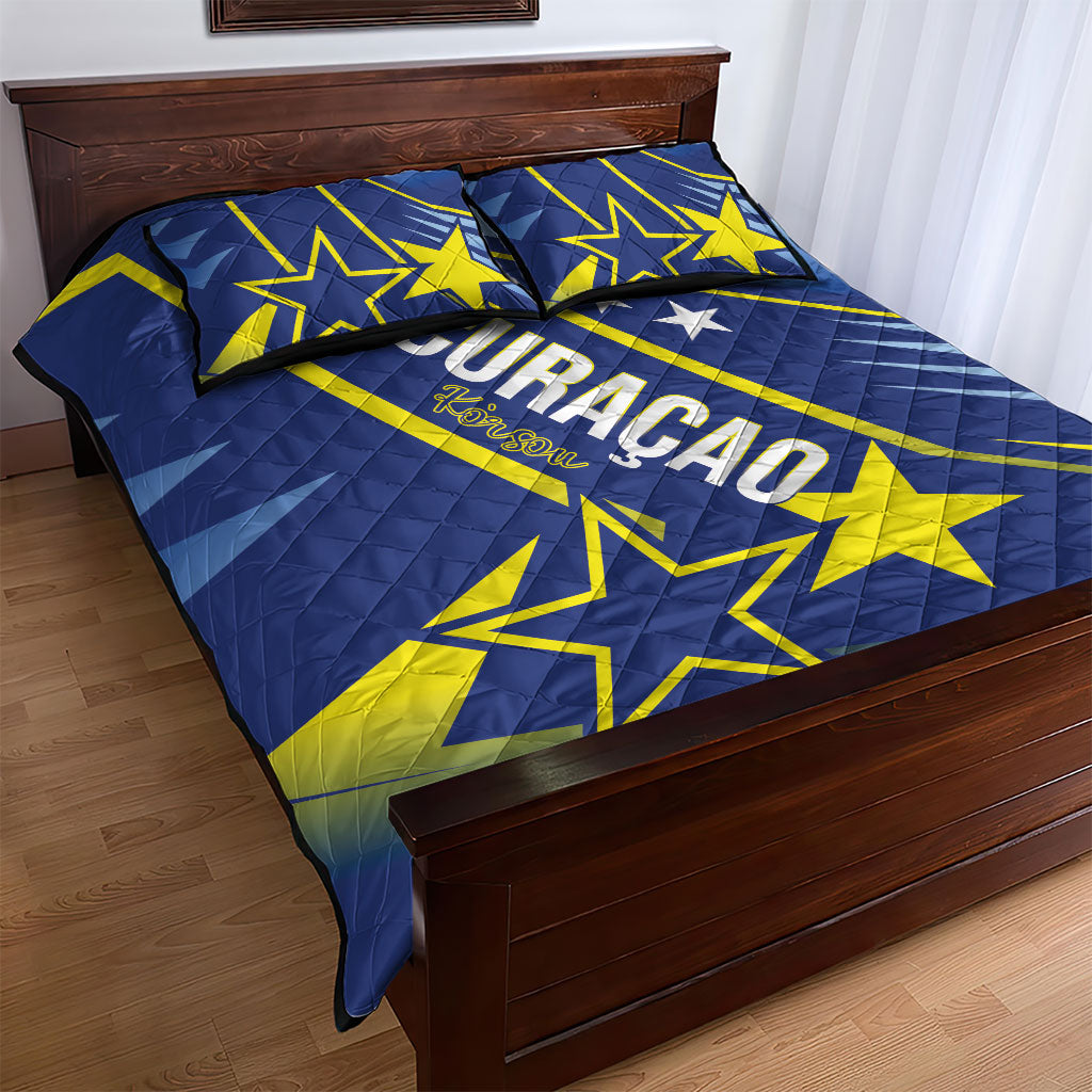 Country of Curacao Quilt Bed Set Proud of Our Flag