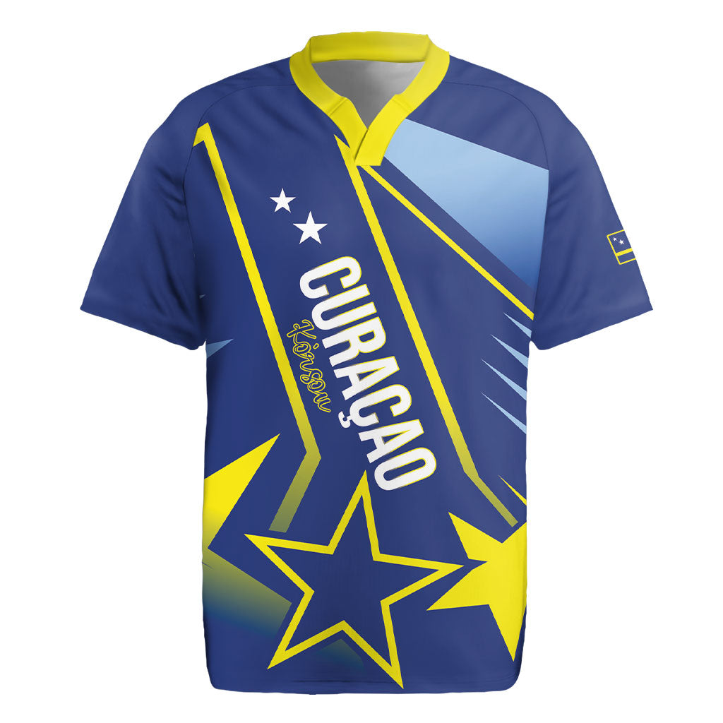 Personalized Country of Curacao Rugby Jersey Proud of Our Flag