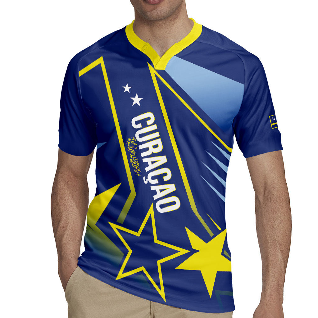 Personalized Country of Curacao Rugby Jersey Proud of Our Flag