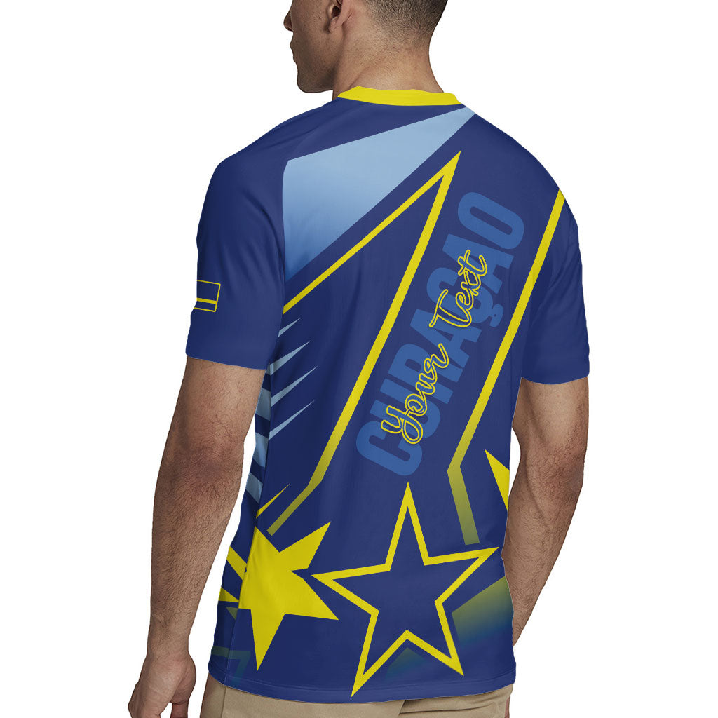 Personalized Country of Curacao Rugby Jersey Proud of Our Flag