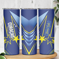 Personalized Country of Curacao Skinny Tumbler Proud of Our Flag