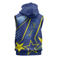 Personalized Country of Curacao Sleeveless Hoodie Proud of Our Flag