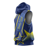Personalized Country of Curacao Sleeveless Hoodie Proud of Our Flag