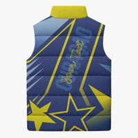 Personalized Country of Curacao Sleeveless Puffer Jacket Proud of Our Flag