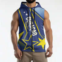 Personalized Country of Curacao Sleeveless Zip Hoodie Proud of Our Flag